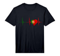 Heartbeat Ekg Pulse Portugal Portugal T-Shirt - Trendy Graphic for Adults