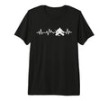 Ice Hockey Goalie Heartbeat Line T-Shirt - Aesthetic Graphic Men Women