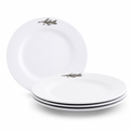 Olive Melamine Lunch Plates - Set of 4
