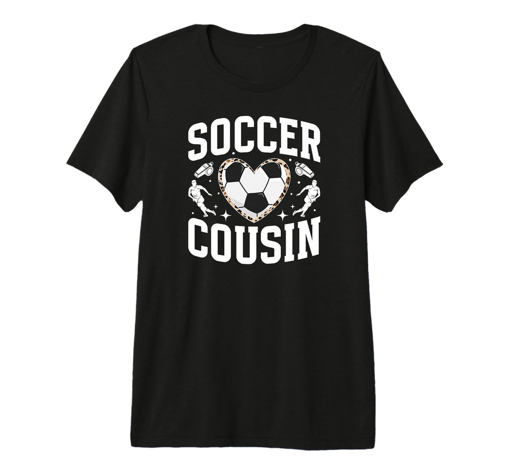 Soccer Cousin Heart Cousin Soccer T-Shirt - Aesthetic Graphic Unisex