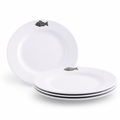 Fish Melamine Lunch Plates - Set of 4
