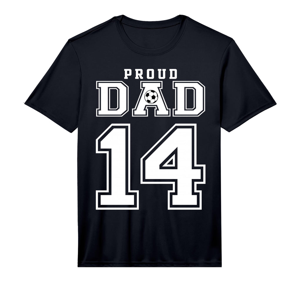 Number 14 Custom Proud Soccer Futbol T-Shirt - Unique Graphic Men Women