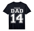 Number 14 Custom Proud Soccer Futbol T-Shirt - Unique Graphic Men Women