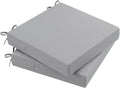 AAAAAcessories Outdoor Seat Cushions for Chairs, Waterproof, Fade-Resistant Patio Furniture Replacement Cushions, 19" x 19" x 3", Set of 2, Gray