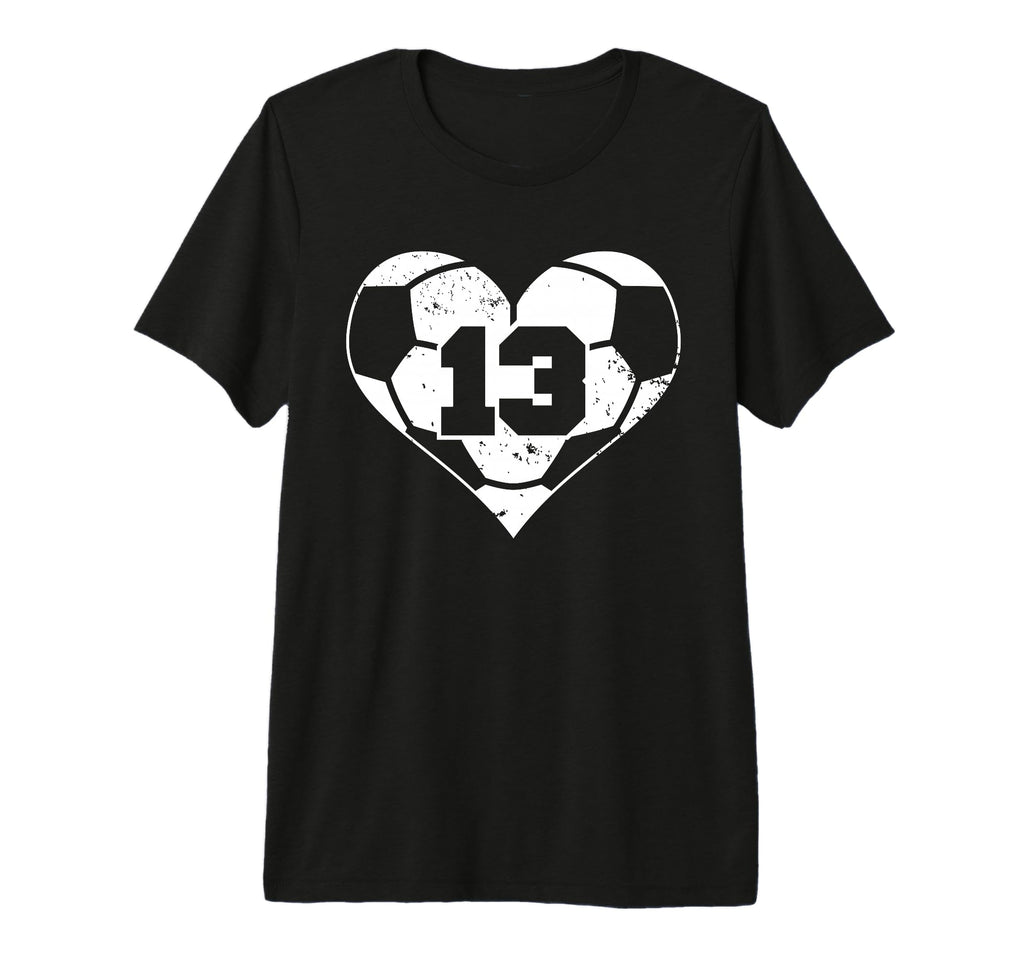 Soccer Number 13 Jersey Funny Soccer T-Shirt - Trendy Graphic Men Women