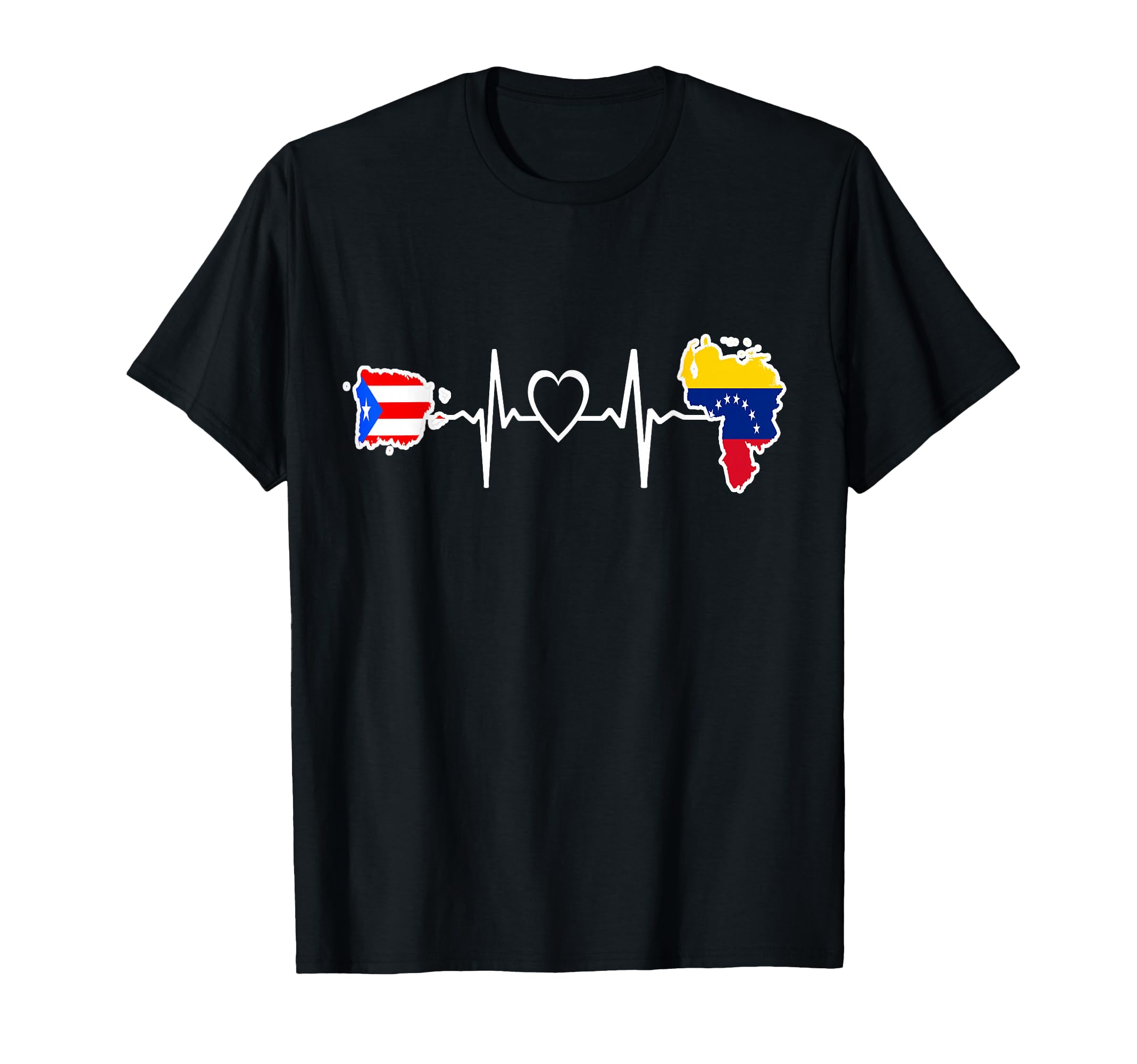 Puerto Rico Venezuela Flag Puerto T-Shirt - Fun Novelty Design Men Women