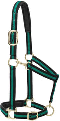 Weaver Equine Nylon Horse Halter, Triple-Ply Cheek Design, Original Non Adjustable Halters for Horses, Equine Tack,Average Size, Black