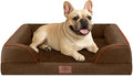 Comfort Expression Small Dog Beds Waterproof Orthopedic Foam Dog Sofa Beds for Medium Dogs Comfy Pet Bed with Washable Removable Cover & Non-Slip Bottom(Small,Chocolate Brown)