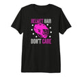 Helmet Hair Dont Care Lacrosse Goalie T-Shirt - Unique Graphic Men Women