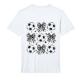 Soccer Ball Coquette Bow Soccer T-Shirt - Casual Everyday Wear Men Women