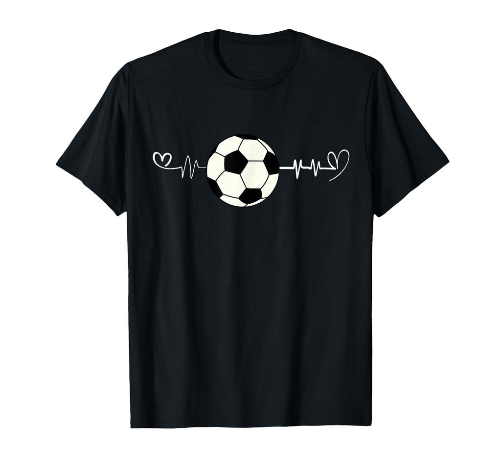 Funny Soccer Heartbeat Hilarious Gifts T-Shirt - Novelty Apparel Unisex