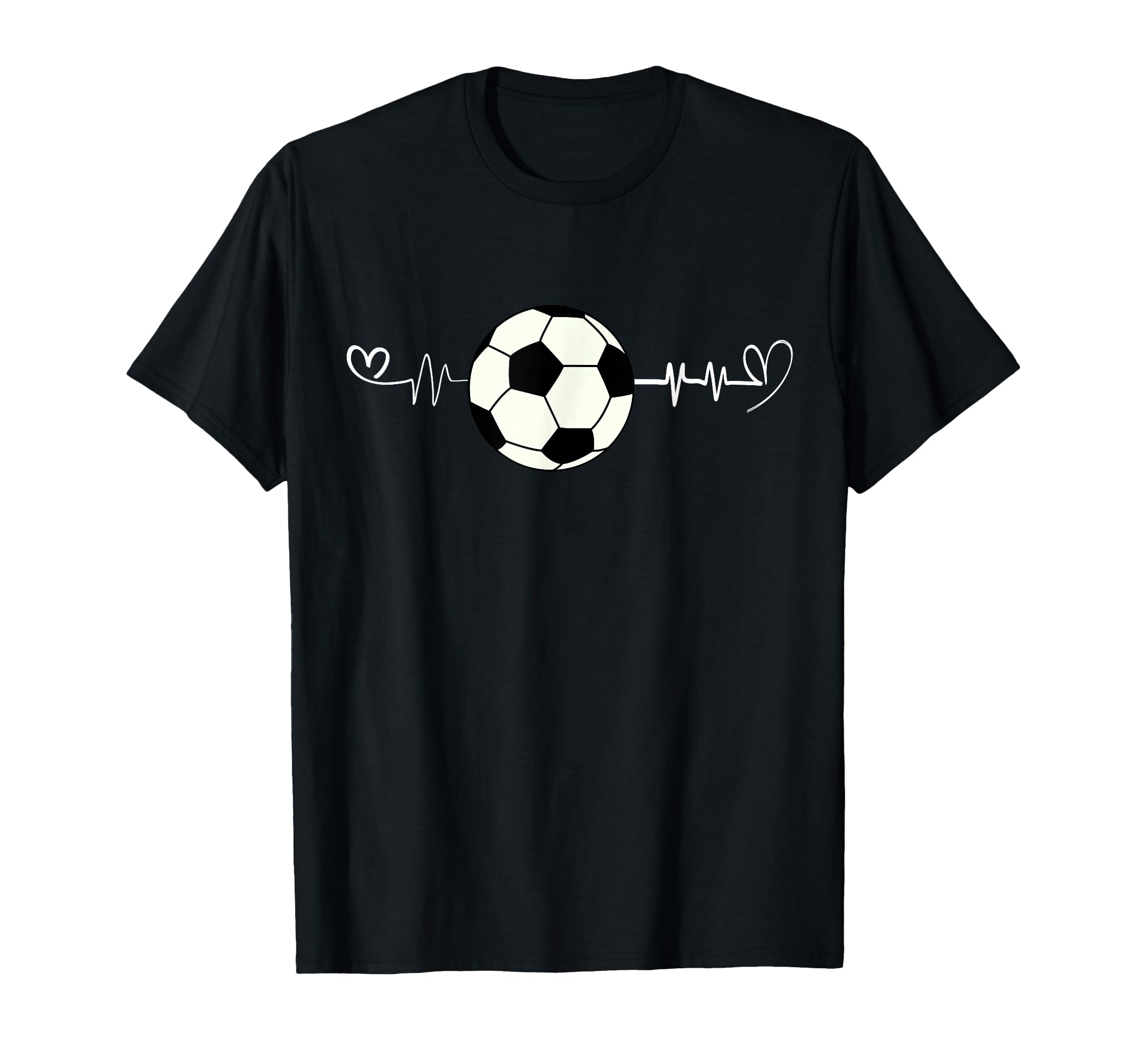 Funny Soccer Heartbeat Hilarious Gifts T-Shirt - Novelty Apparel Unisex