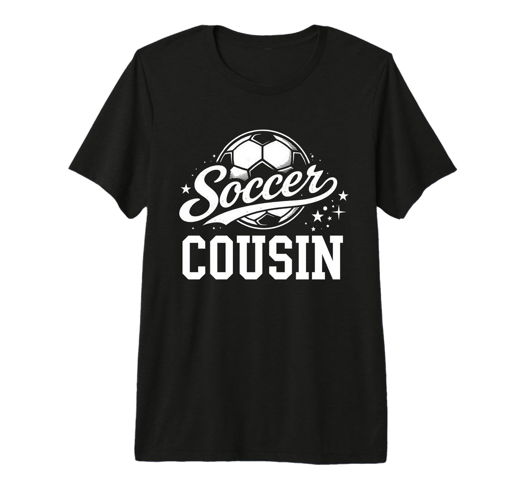 Soccer Cousin Soccer Ball Tri Blend T-Shirt - Fun Novelty Design for Adults