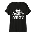 Soccer Cousin Soccer Ball Tri Blend T-Shirt - Fun Novelty Design for Adults
