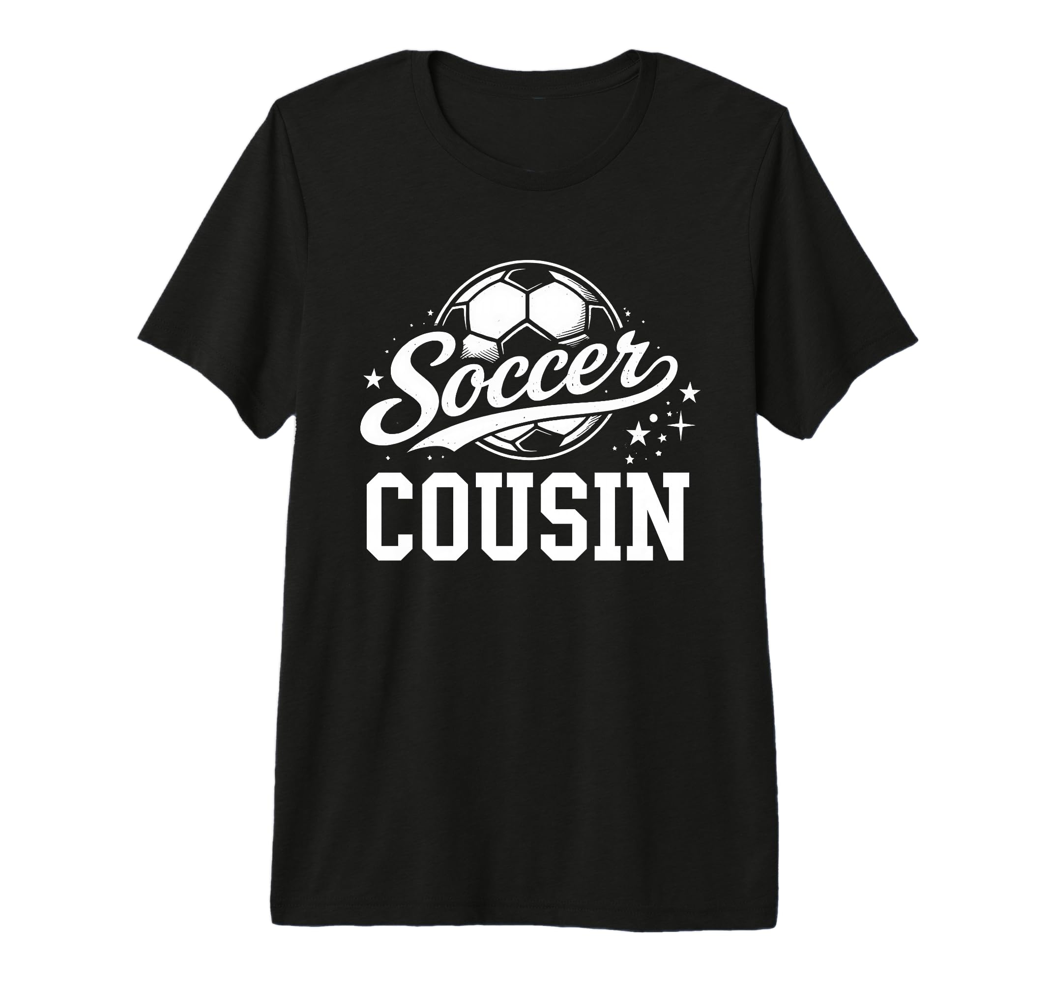 Soccer Cousin Soccer Ball Tri Blend T-Shirt - Fun Novelty Design for Adults