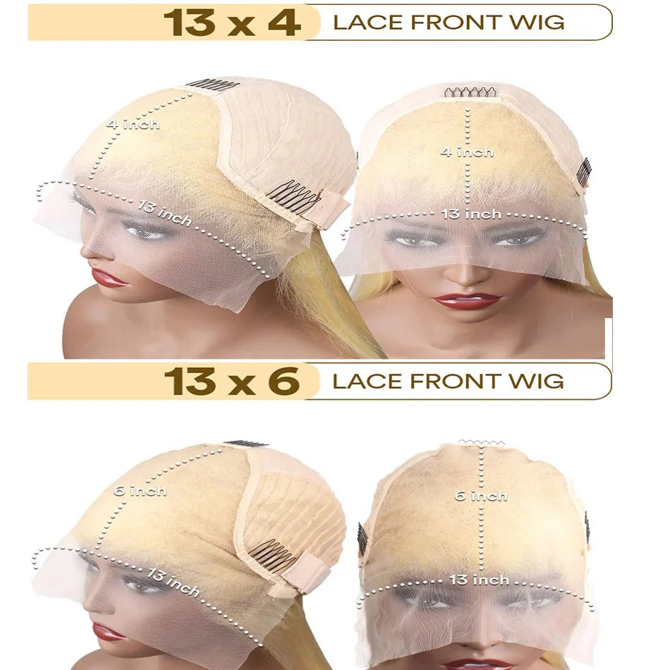 613 Blonde Lace Front Wig Human Hair Wig For Wowen Bone Straigh Human Hair Wigs 13X6 Hd Lace Frontal Wig 13X4 Lace Wigs - PhishStones Products