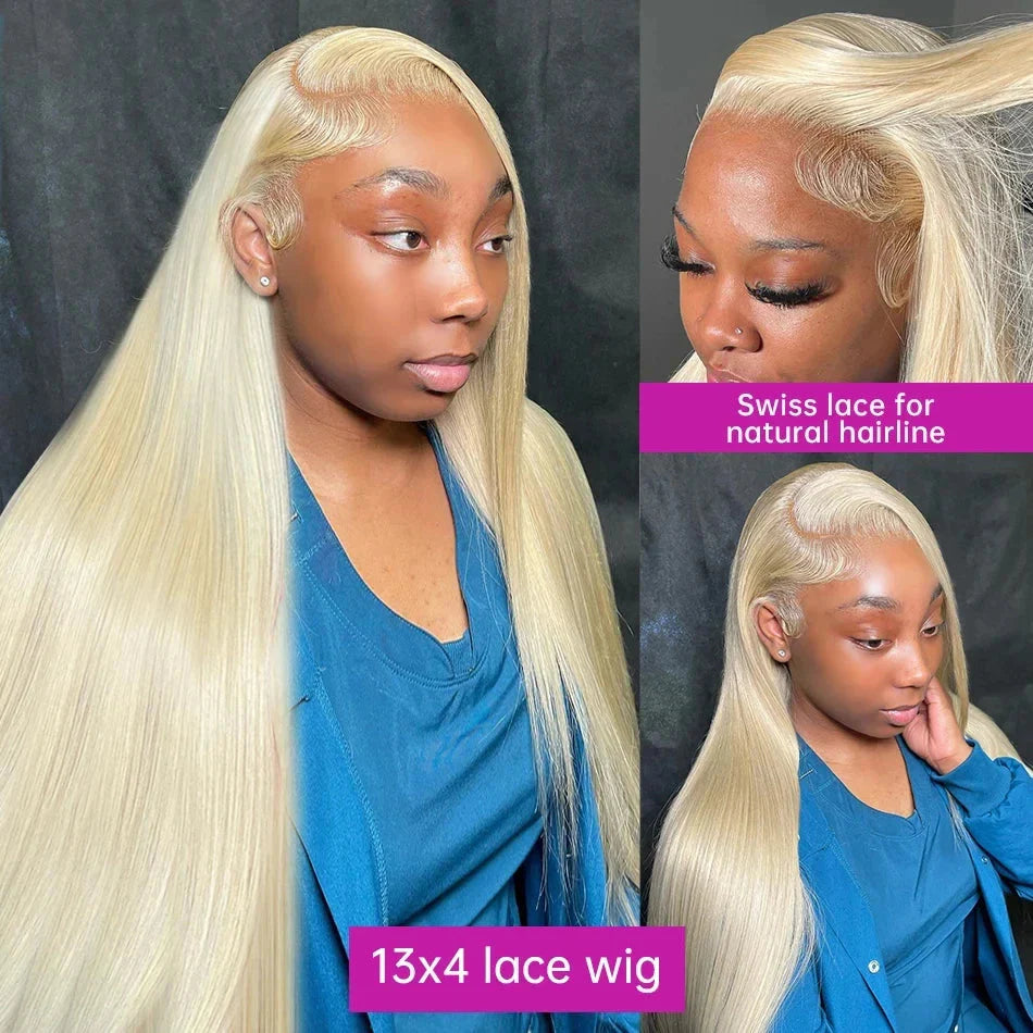 613 Blonde Lace Front Wig Human Hair Wig For Wowen Bone Straigh Human Hair Wigs 13X6 Hd Lace Frontal Wig 13X4 Lace Wigs - PhishStones Products