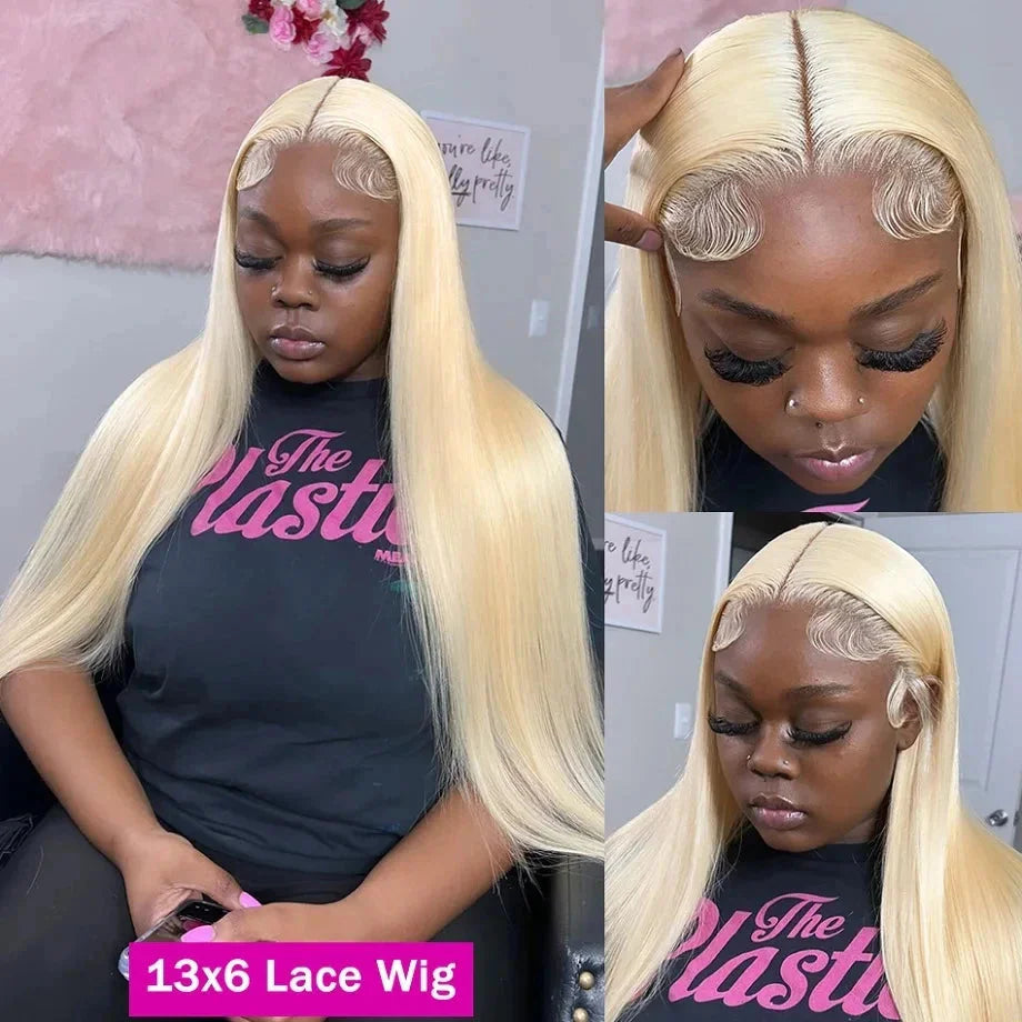 613 Blonde Lace Front Wig Human Hair Wig For Wowen Bone Straigh Human Hair Wigs 13X6 Hd Lace Frontal Wig 13X4 Lace Wigs - PhishStones Products