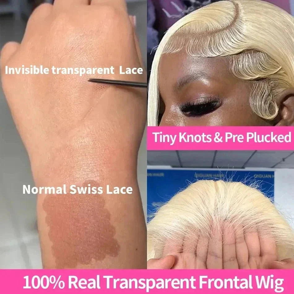 613 Blonde Lace Front Wig Human Hair Wig For Wowen Bone Straigh Human Hair Wigs 13X6 Hd Lace Frontal Wig 13X4 Lace Wigs - PhishStones Products