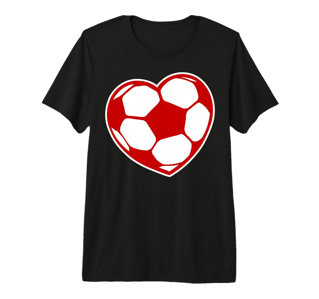 I Love Football Heart Soccer Fan T-Shirt - Fun Novelty Design Men Women