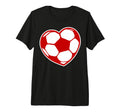 I Love Football Heart Soccer Fan T-Shirt - Fun Novelty Design Men Women