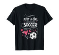 Funny Just Who Loves Soccer T-Shirt - Graphic Print Unisex