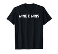 Wine And Wins Funny Sports Soccer Mom T-Shirt - Unique Graphic Unisex