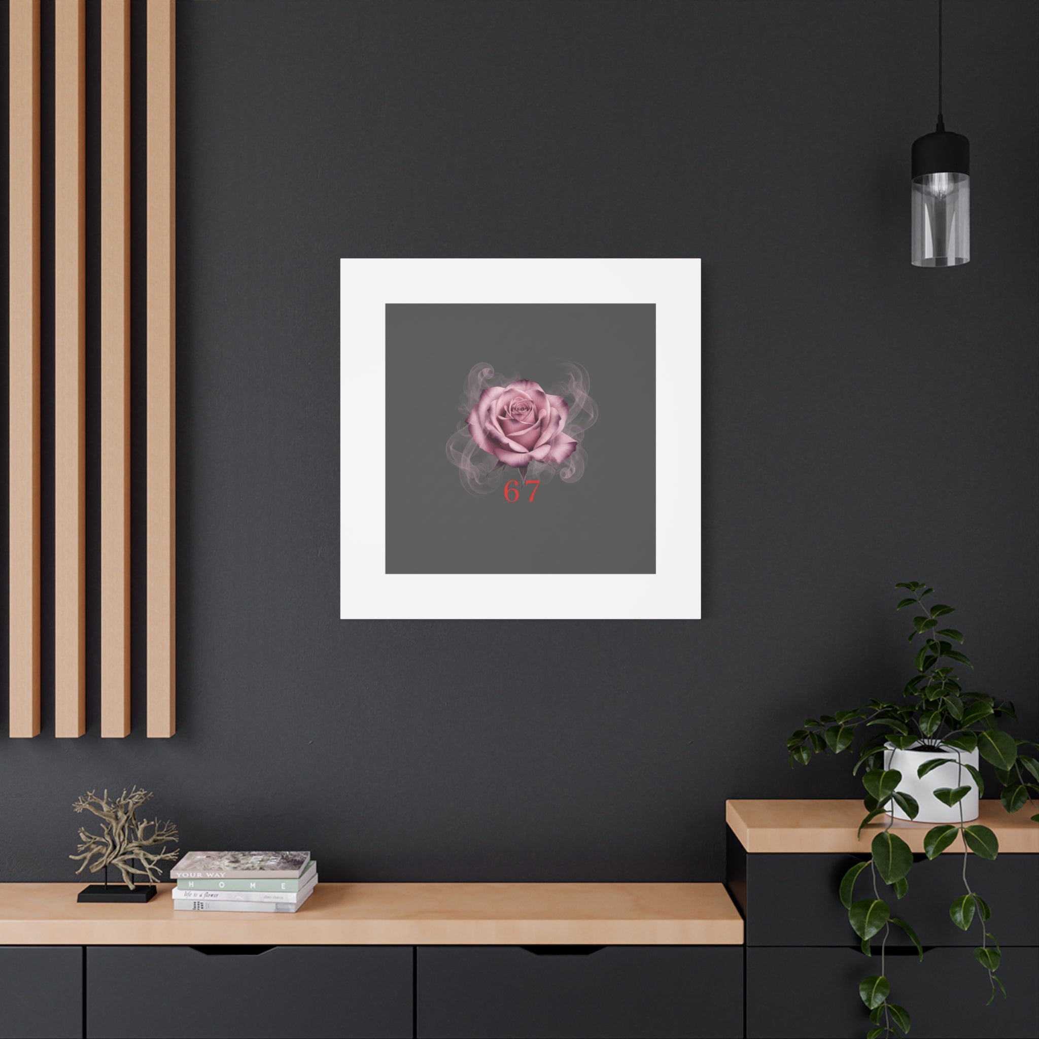 6 7 Valentine's Canvas | Viral Gothic Rose Wall Art | 6 7 Meaning Dark Romance