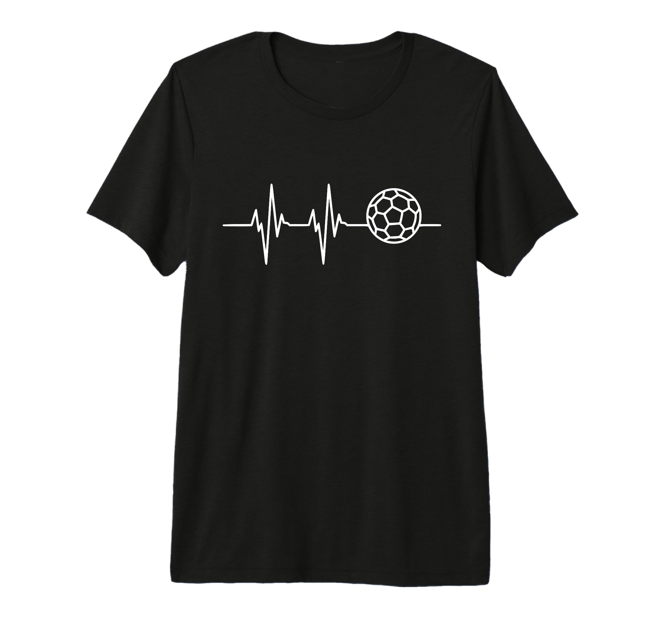 Heartbeat Soccer Ball Tri Blend T-Shirt - Graphic Print Men Women