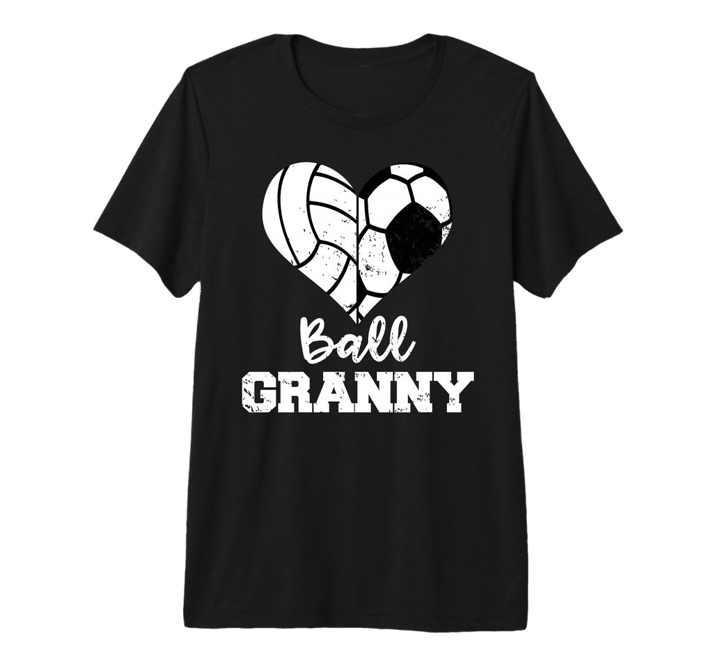 Ball Granny Heart Funny Soccer T-Shirt - Fun Novelty Design Unisex