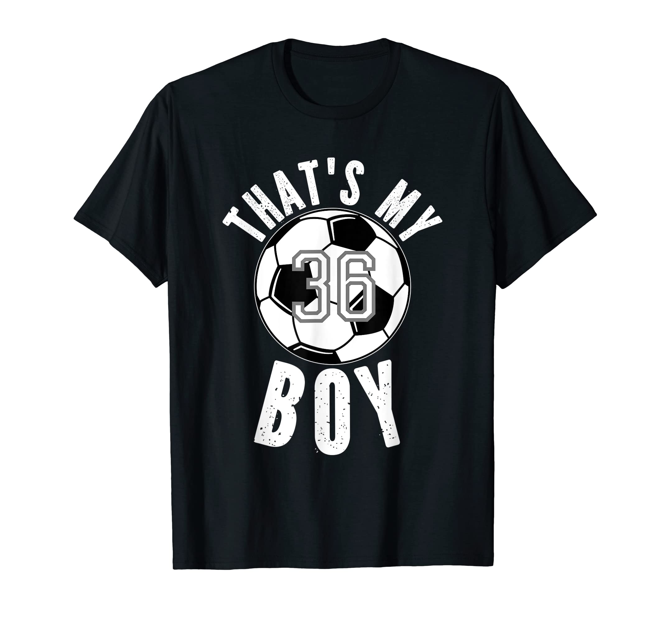 Thats My Jersey Number 36 Soccer Mom T-Shirt - Minimalist Print for Adults