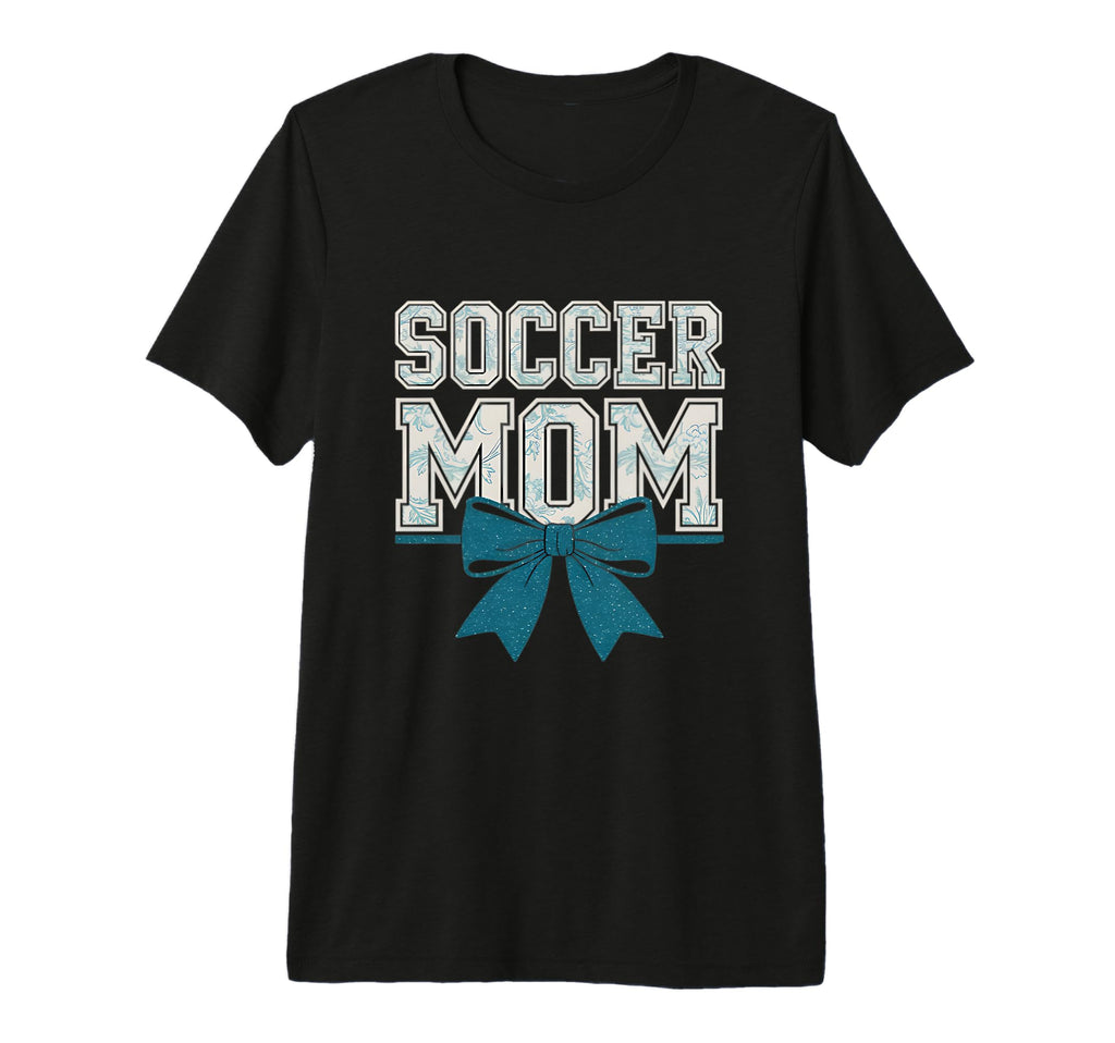 Soccer Mom Coquette Bow Mothers Day T-Shirt - Minimalist Print for Adults