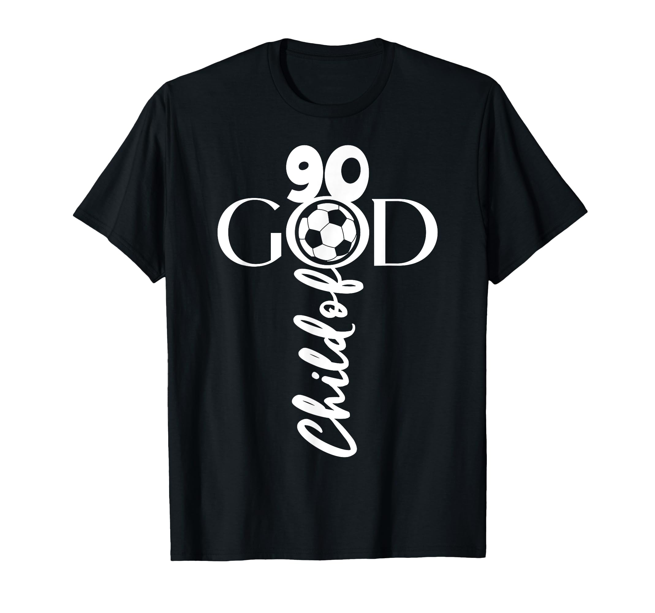 Jesus Christ 90 Years Child God Soccer T-Shirt - Unique Graphic Unisex