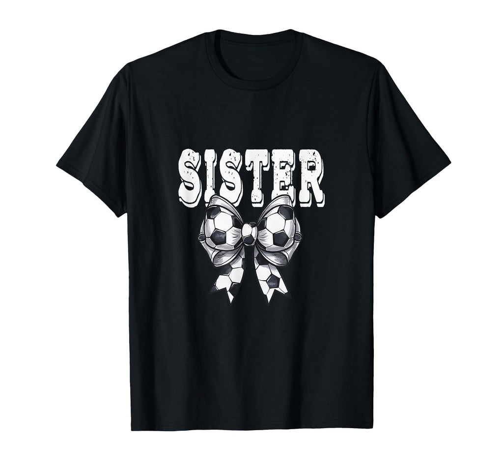 Coquette Soccer Bow Mom Sister Grandma T-Shirt - Graphic Print for Adults