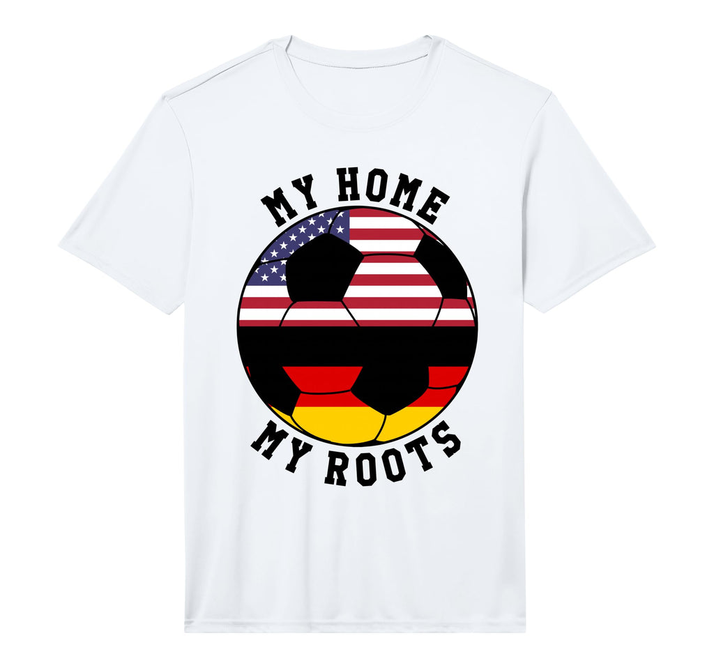 My Home My Roots Germany Flag Soccer T-Shirt - Custom Art Print for Adults