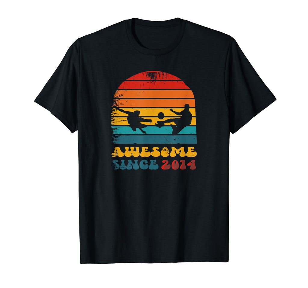 Awesome Since 2014 Soccer Player T-Shirt - Aesthetic Graphic Men Women