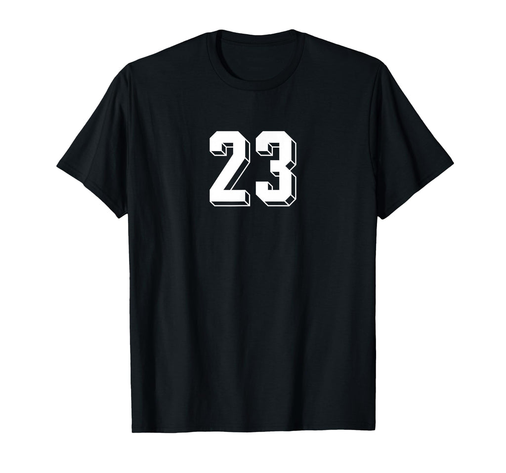 Number 23 80S 90S Soccer Team T-Shirt - Casual Everyday Wear Men Women