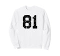 Distressed Sport Team Number 81 Sweatshirt - Streetwear Style for Adults