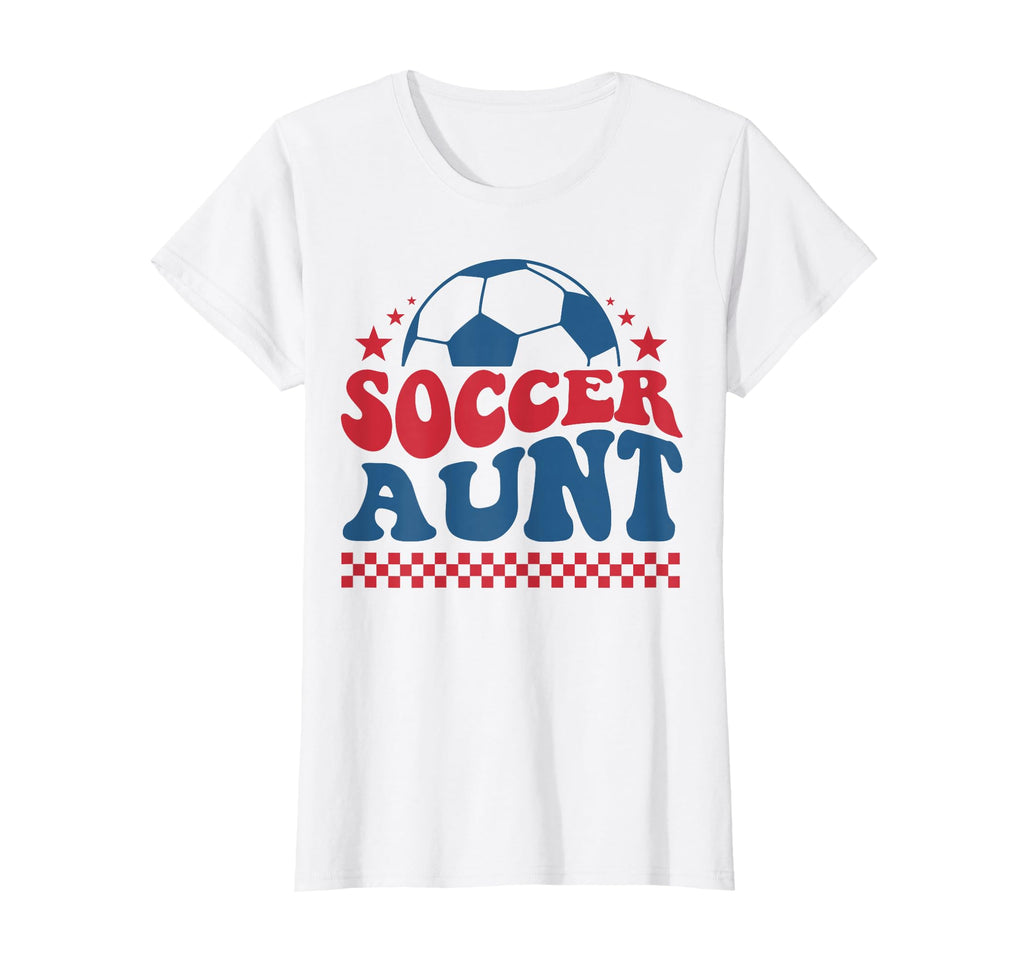 Soccer Aunt Soccer Auntie Fan Support T-Shirt - Custom Art Print Men Women