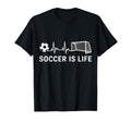 Soccer Is Life Heartbeat T-Shirt - Custom Art Print Men Women