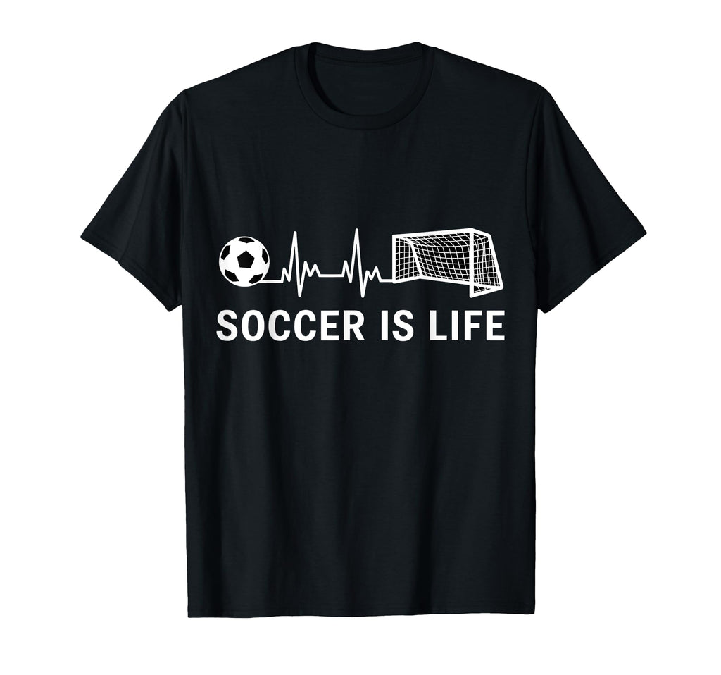 Soccer Is Life Heartbeat T-Shirt - Aesthetic Graphic for Adults