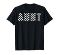 Aunt Racing Race Car Aunt Checkered T-Shirt - Custom Art Print Men Women