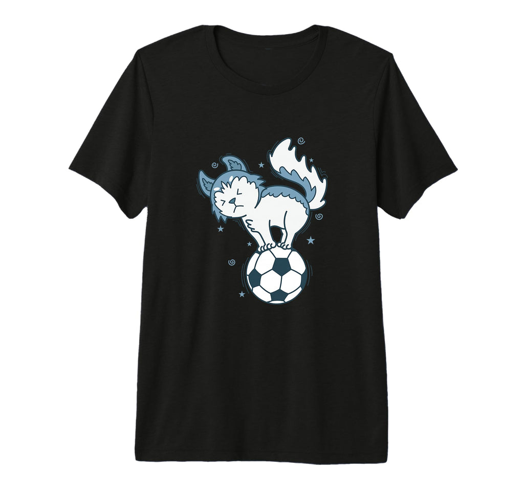 Husky Sled Dog Loves Soccer Snow Tri Blend T-Shirt - Graphic Print Unisex