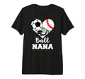Ball Nana Heart Funny Soccer Baseball T-Shirt - Trendy Graphic Men Women
