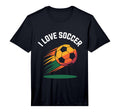 Mens I Love Soccer Vibrant Ball T-Shirt - Casual Everyday Wear for Adults