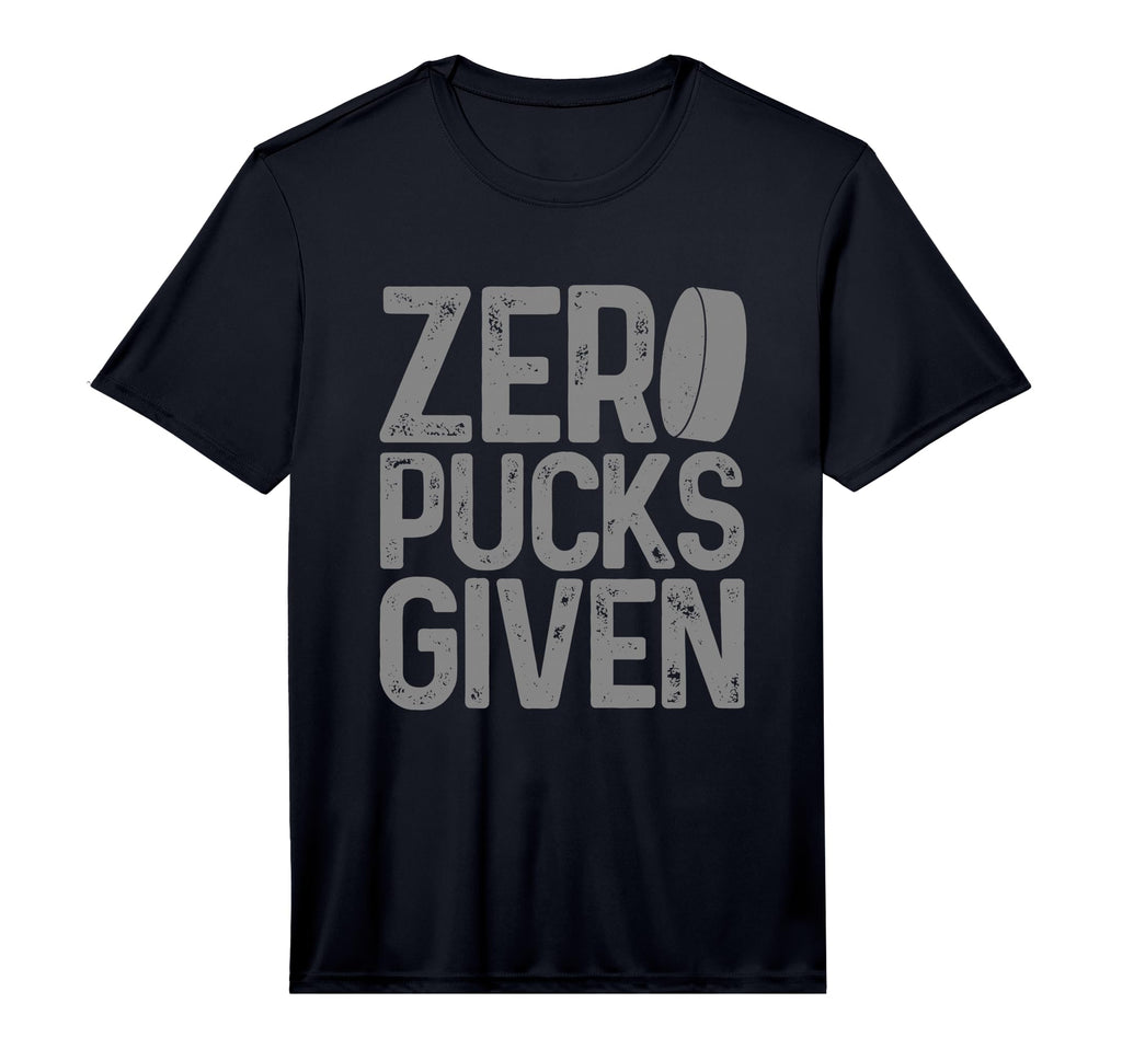 Mens Hockey Zero Pucks Given T-Shirt - Casual Everyday Wear for Adults
