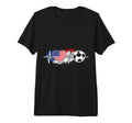 Usa Soccer Heartbeat American Flag T-Shirt - Streetwear Style Unisex