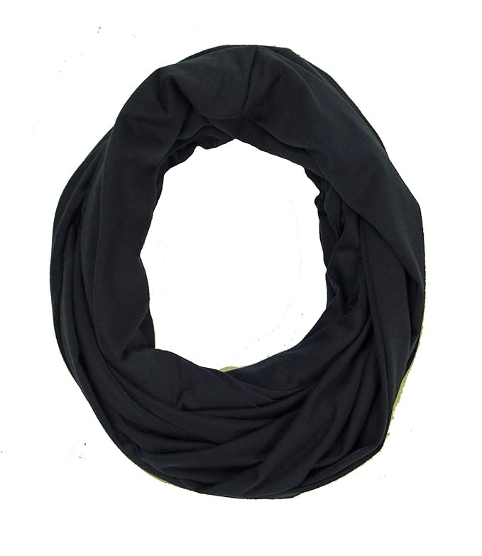 LK Baby Infinity Nursing Scarf Breastfeeding Cover Ultra Soft Premium Jersey Polyester- 100% AZO free and Safe for Baby (Black)