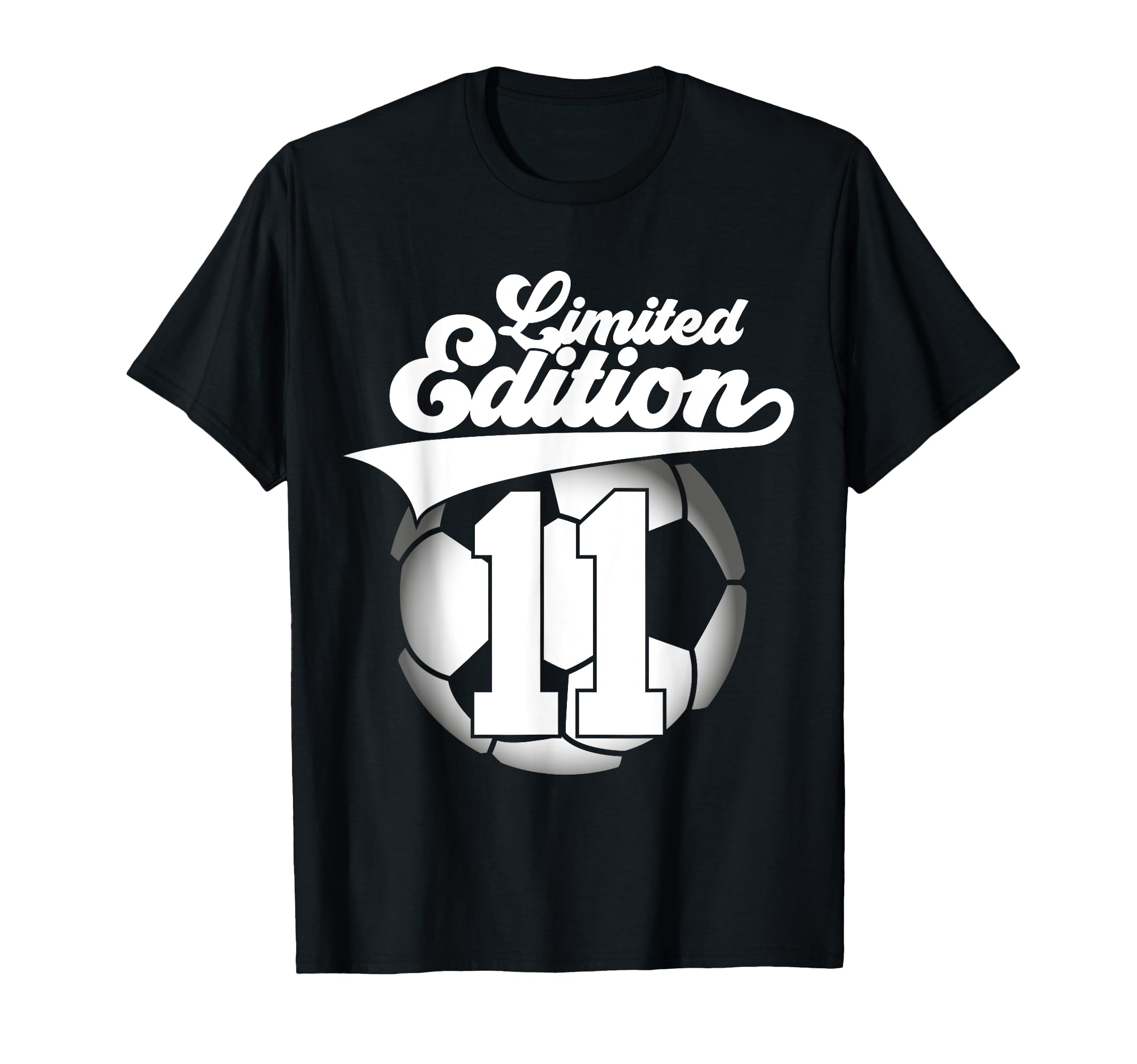 11 Years Football Soccer 11Th Birthday T-Shirt - Minimalist Print Unisex