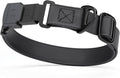 Dogline Biothane Waterproof Dog Collar with Herm Sprenger Stainless Steel Quick Release Buckle – Heavy Duty Tactical Durable Collar for Dogs – Comfortable and Safe Pet Collar, W 3/4" L 12-19", Black